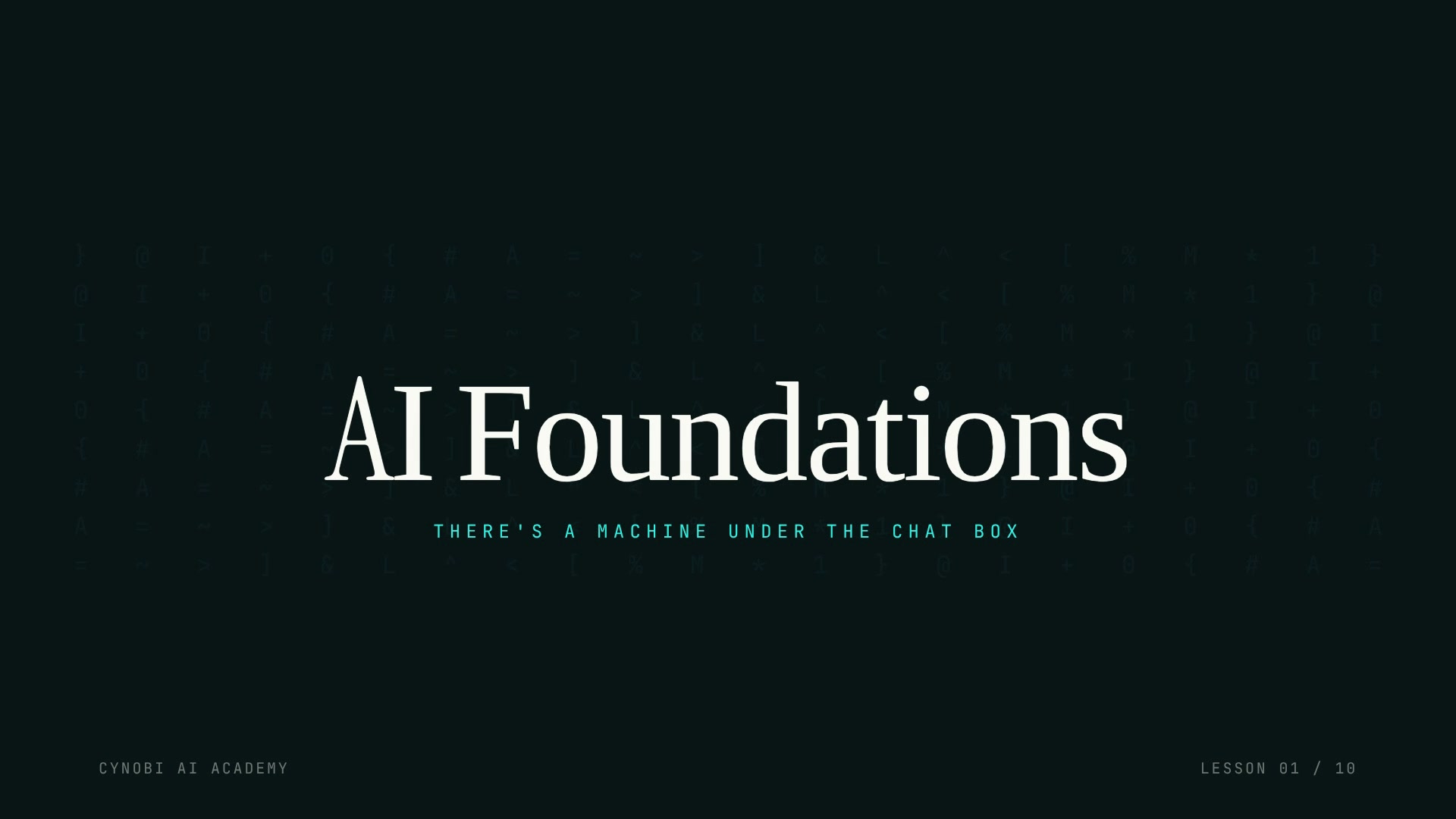 Lesson 1 title card: You're Not Bad at AI — You're Flying Blind